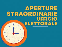 APERTURE STRAORDINARIE UFFICIO ELETTORALE