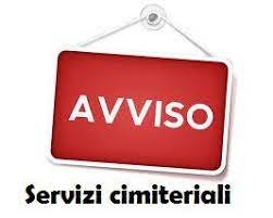 avviso esumazioni estumulazioni