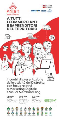 Incontri di presentazione delle attività del distretto, con focus relativi a Marketing digitale e Visual Merchandising